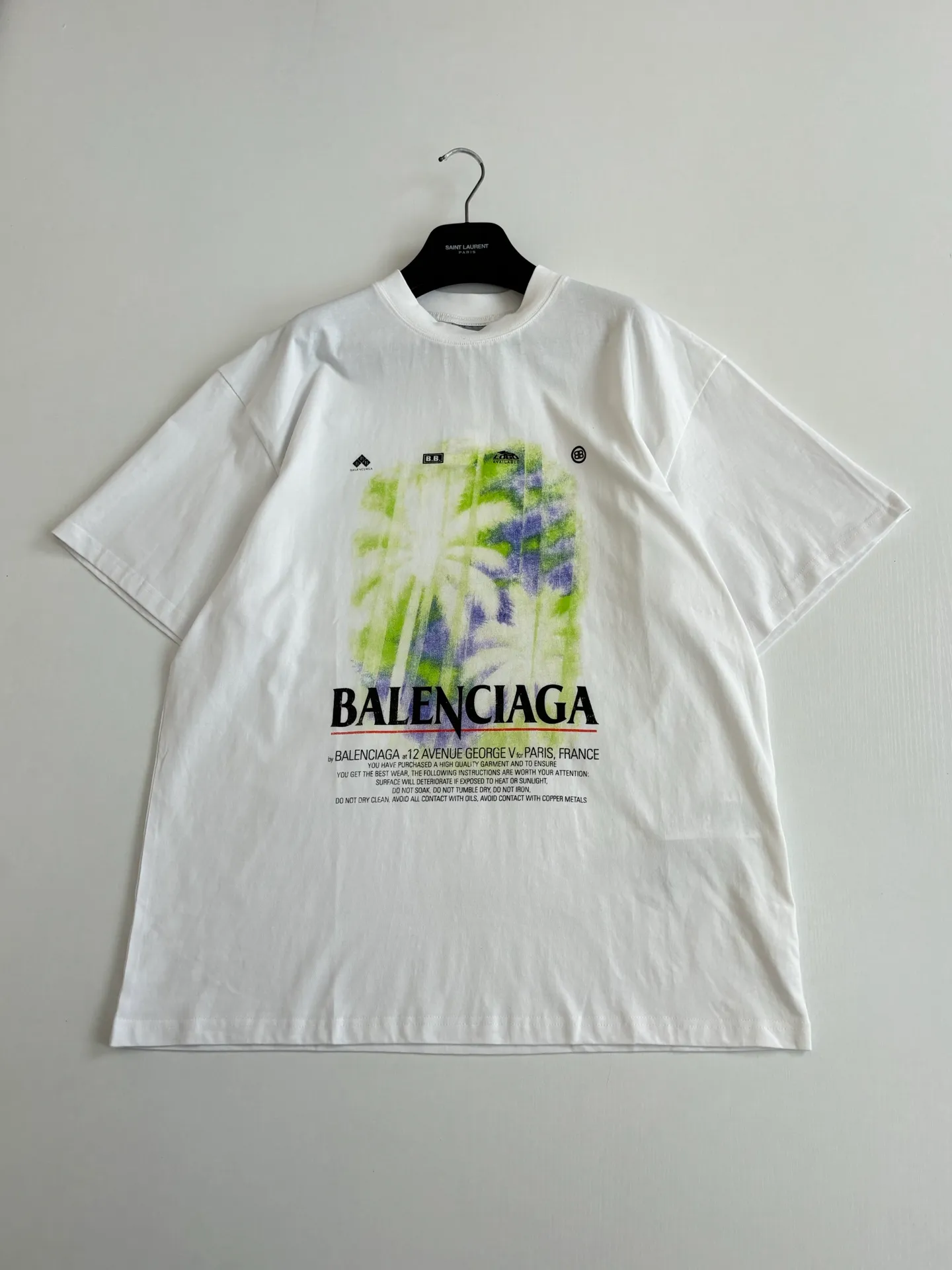Balenciag*/ SS 26 New Arrival T ， ， Retro 、 ，Green Purple ， ， 。 Size：XS/S/M/L
